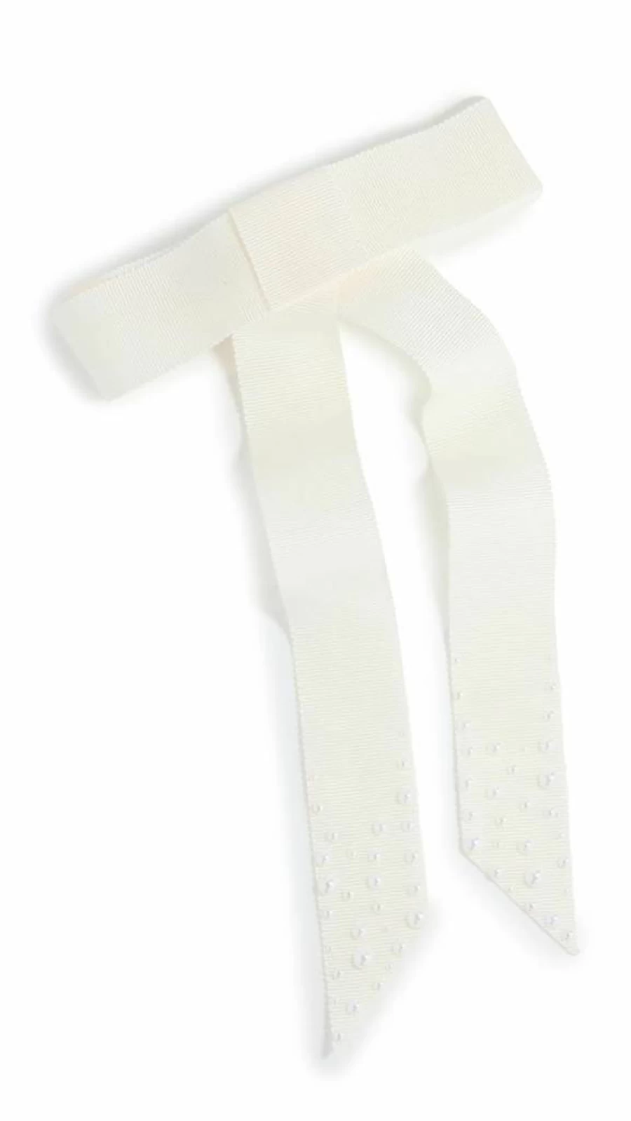 LELET NY Kate Pearl Bow Hair Accessory for Women - Elegant White One Size Headband