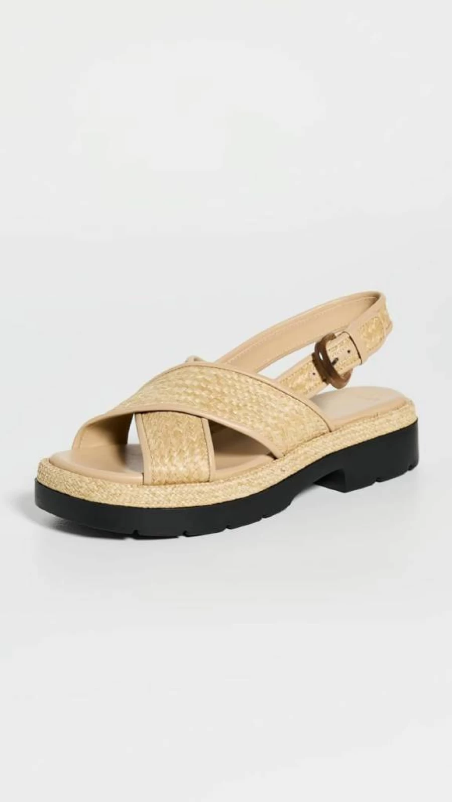Vince Women's Helena Raffia Sandals | Stylish Summer Wedge Espadrilles | Comfortable Braided Designer Footwear