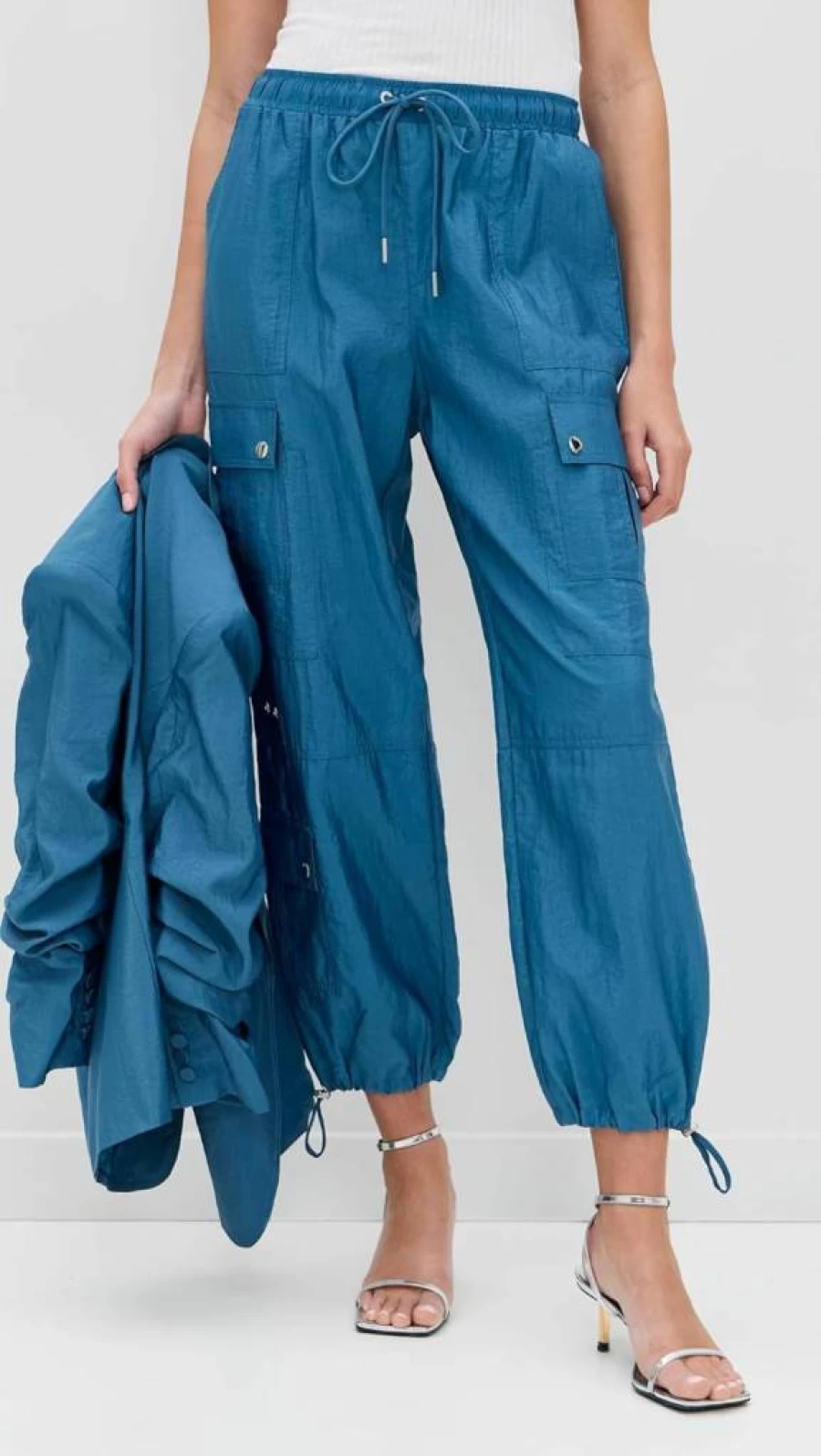 Cinq a Sept Women's Nitsan High-Waisted Parachute Pants - Stylish & Comfortable Casual Trousers