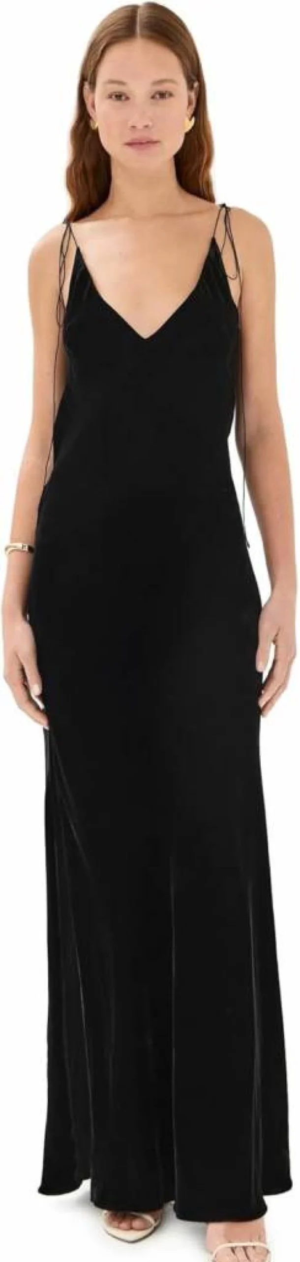 Anna October Women's Jules Velvet Maxi Dress - Elegant Long Sleeve Evening Gown
