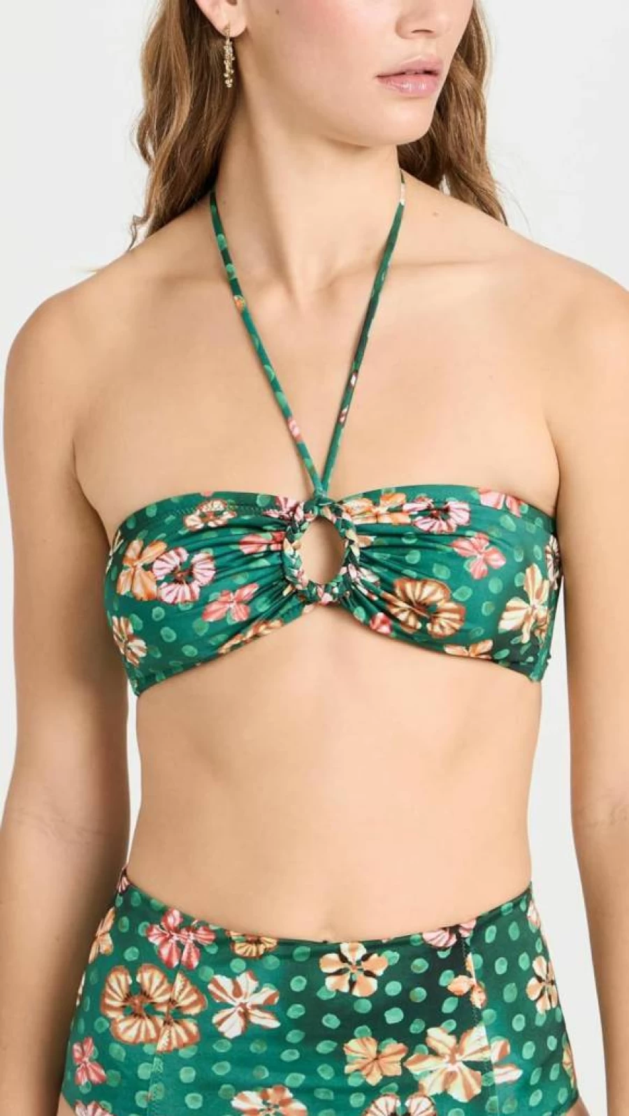 Ulla Johnson Women's Flynn Bikini Top | Floral Print Swimwear | Adjustable Straps