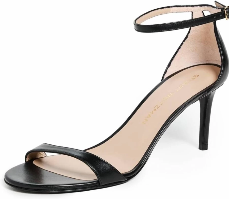 Stuart Weitzman Women's Nudist II 75mm Heel Sandals - Luxury Designer Strappy Summer Shoes