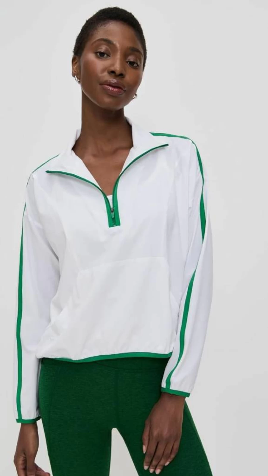 Beyond Yoga Women's Contrast Half Zip Pullover - Stylish & Comfortable Yoga Top for Women