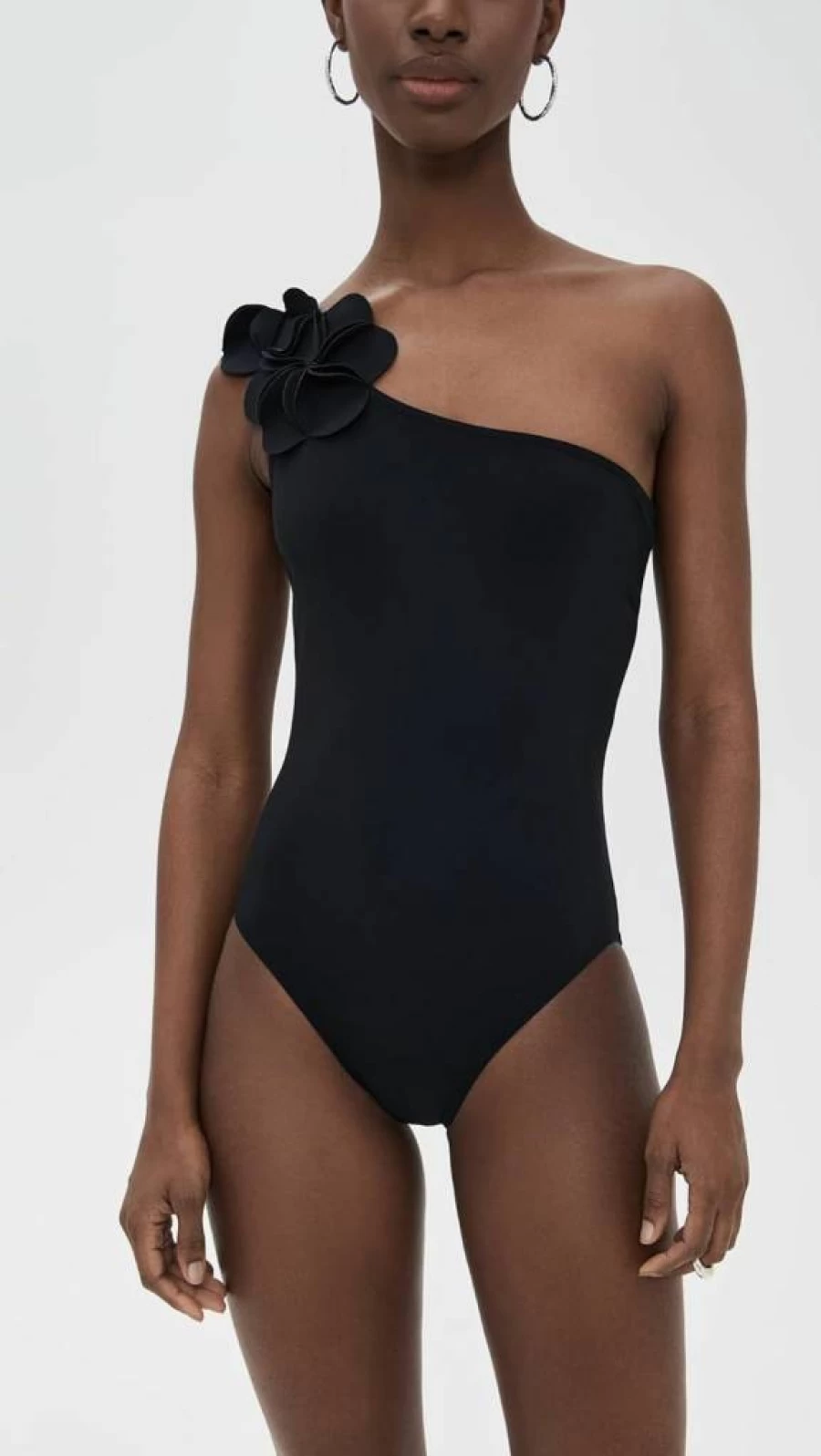 Karla Colletto Women's One Shoulder Swimsuit with Shelf Bra - Tess One Piece Bathing Suit