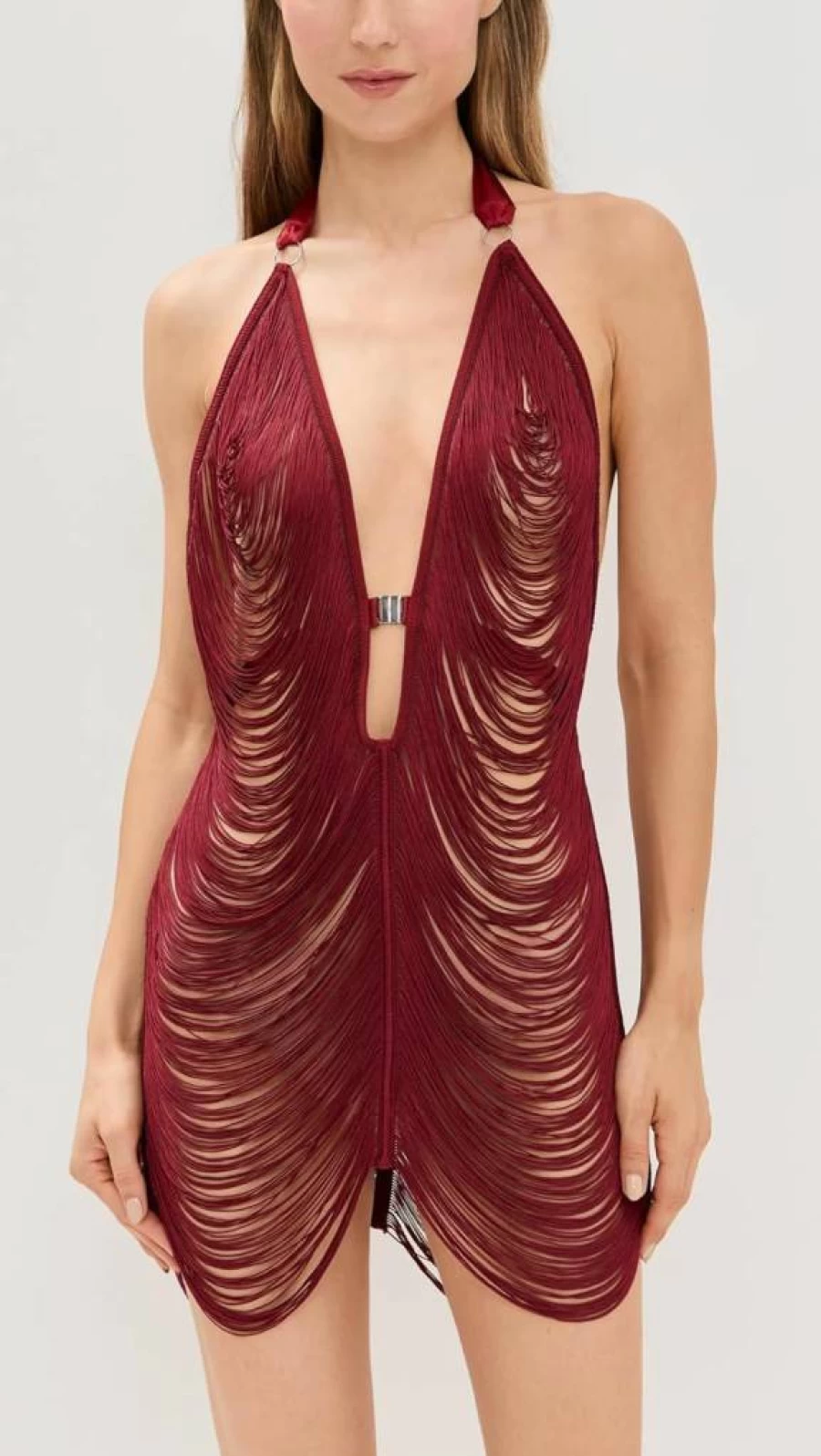 Thistle and Spire Women's Fringe Benefits Slip - Lace Trimmed Satin Nightgown for Elegant Sleepwear