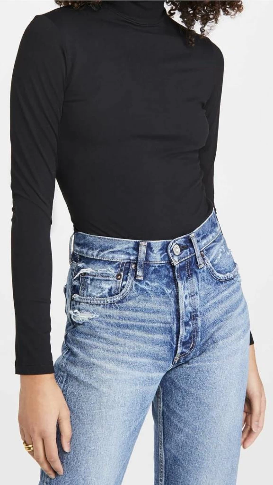 Susana Monaco Women's Slim Fit Turtleneck Long Sleeve Top for Casual and Office Wear