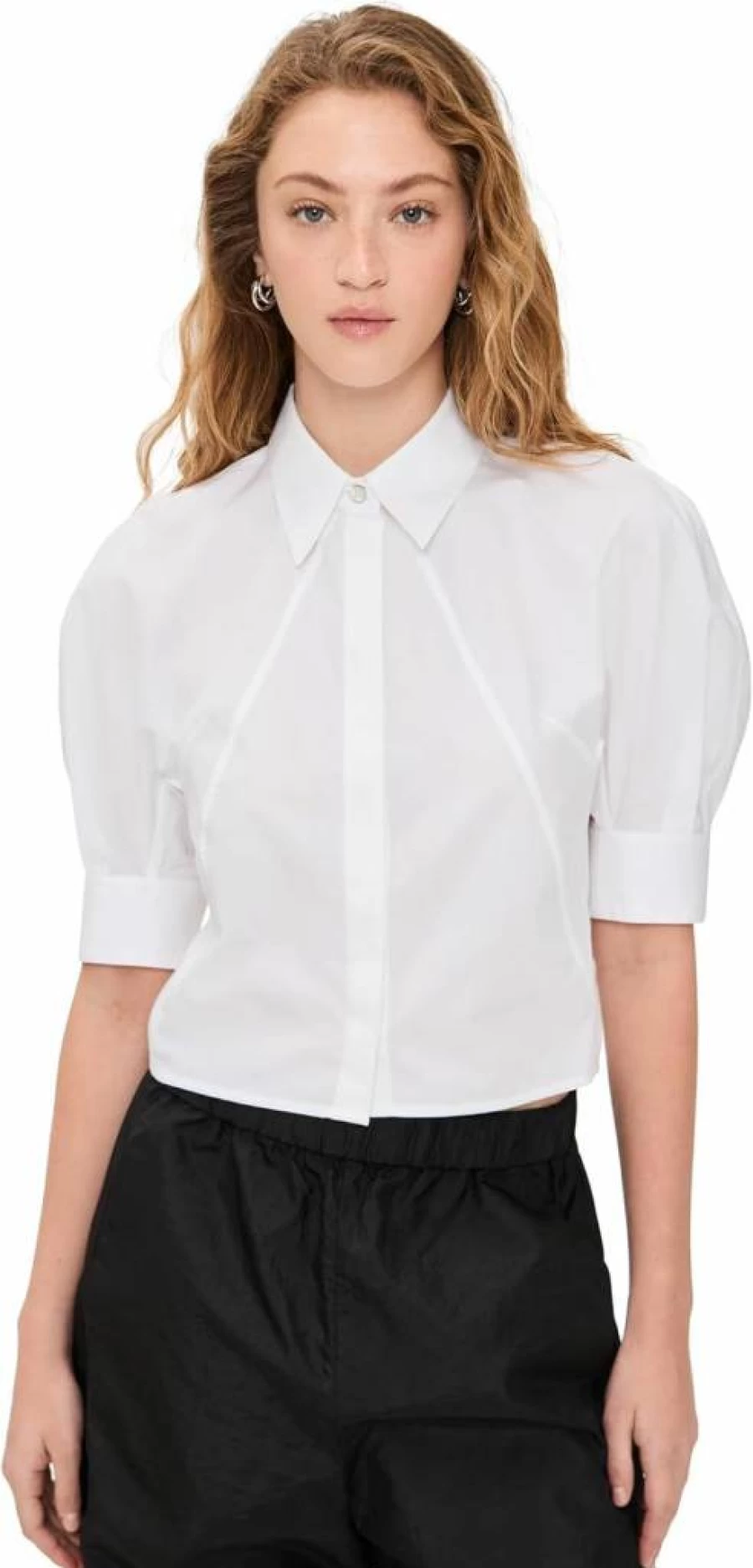 Helmut Lang Women's Articulated Short Sleeve Shirt - Stylish Designer Top for Women
