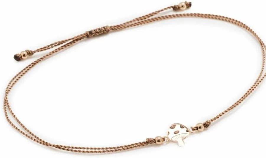 ZOE CHICCO 14K Gold Midi Bitty Mushroom Cord Bracelet for Women
