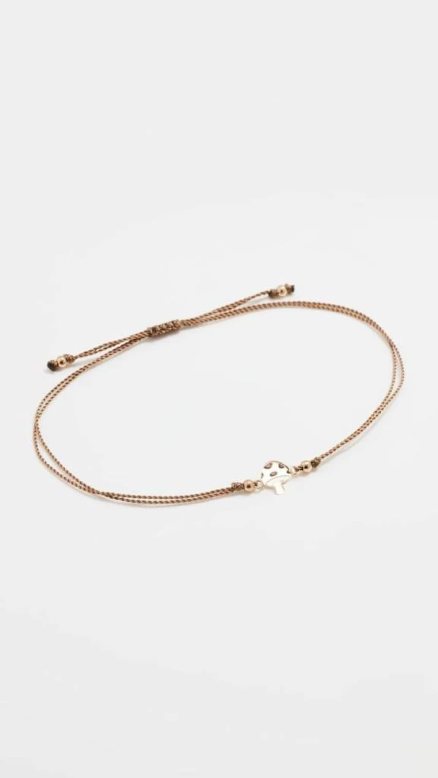 ZOE CHICCO 14K Gold Midi Bitty Mushroom Cord Bracelet for Women
