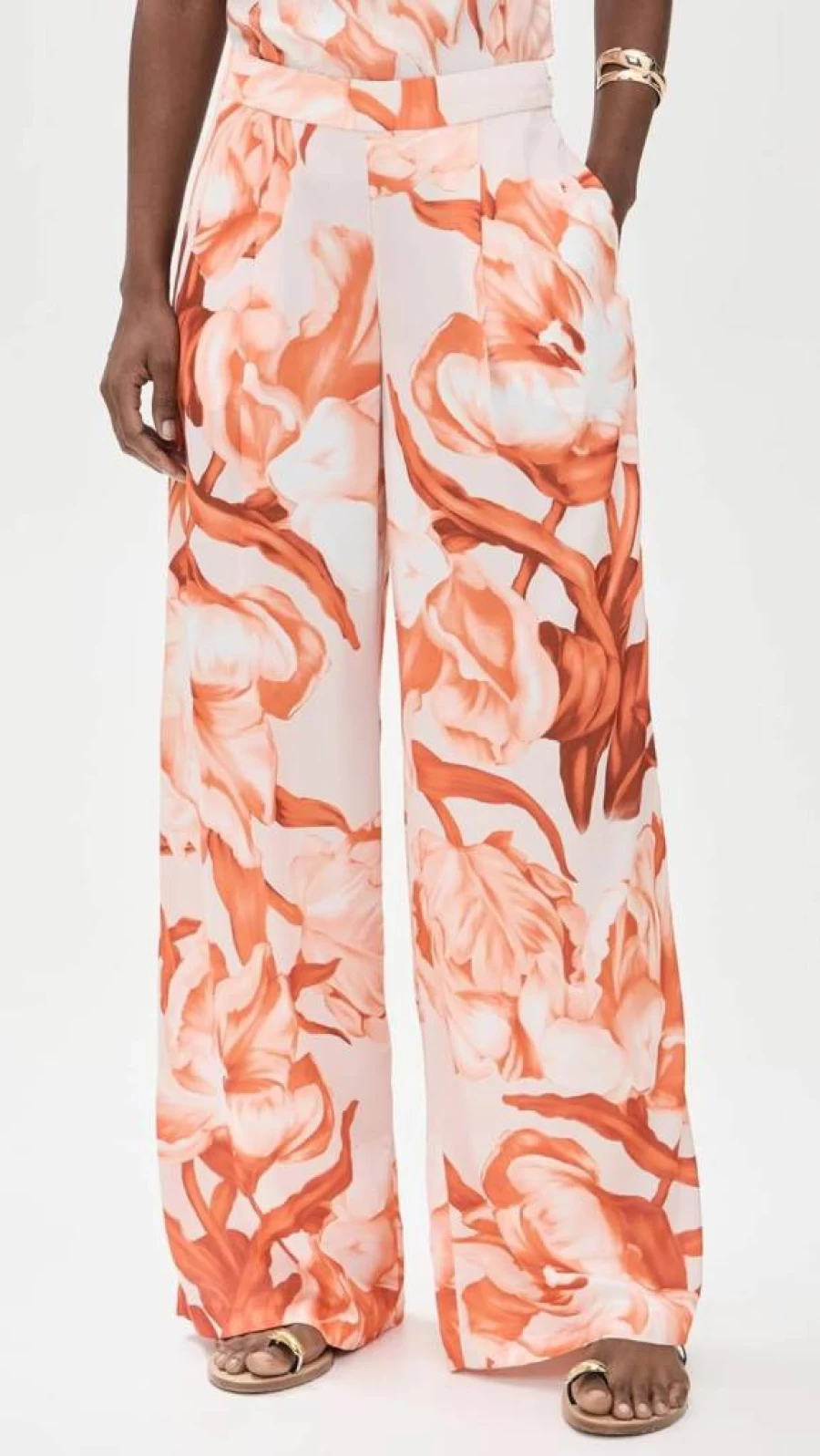 ROCOCO SAND Women's Floral Printed High-Waisted Pants - Stylish & Comfortable Fashion Trousers