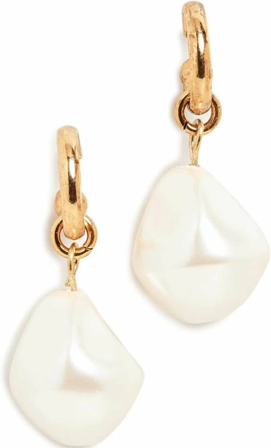 Jennifer Behr Perele Hoops for Women – Elegant Gold-Tone Earrings for Special Occasions