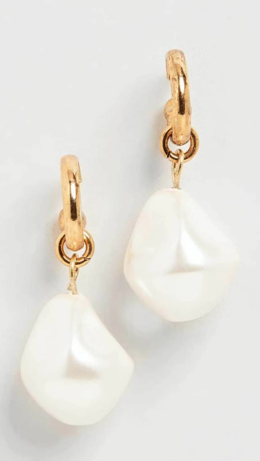 Jennifer Behr Perele Hoops for Women – Elegant Gold-Tone Earrings for Special Occasions