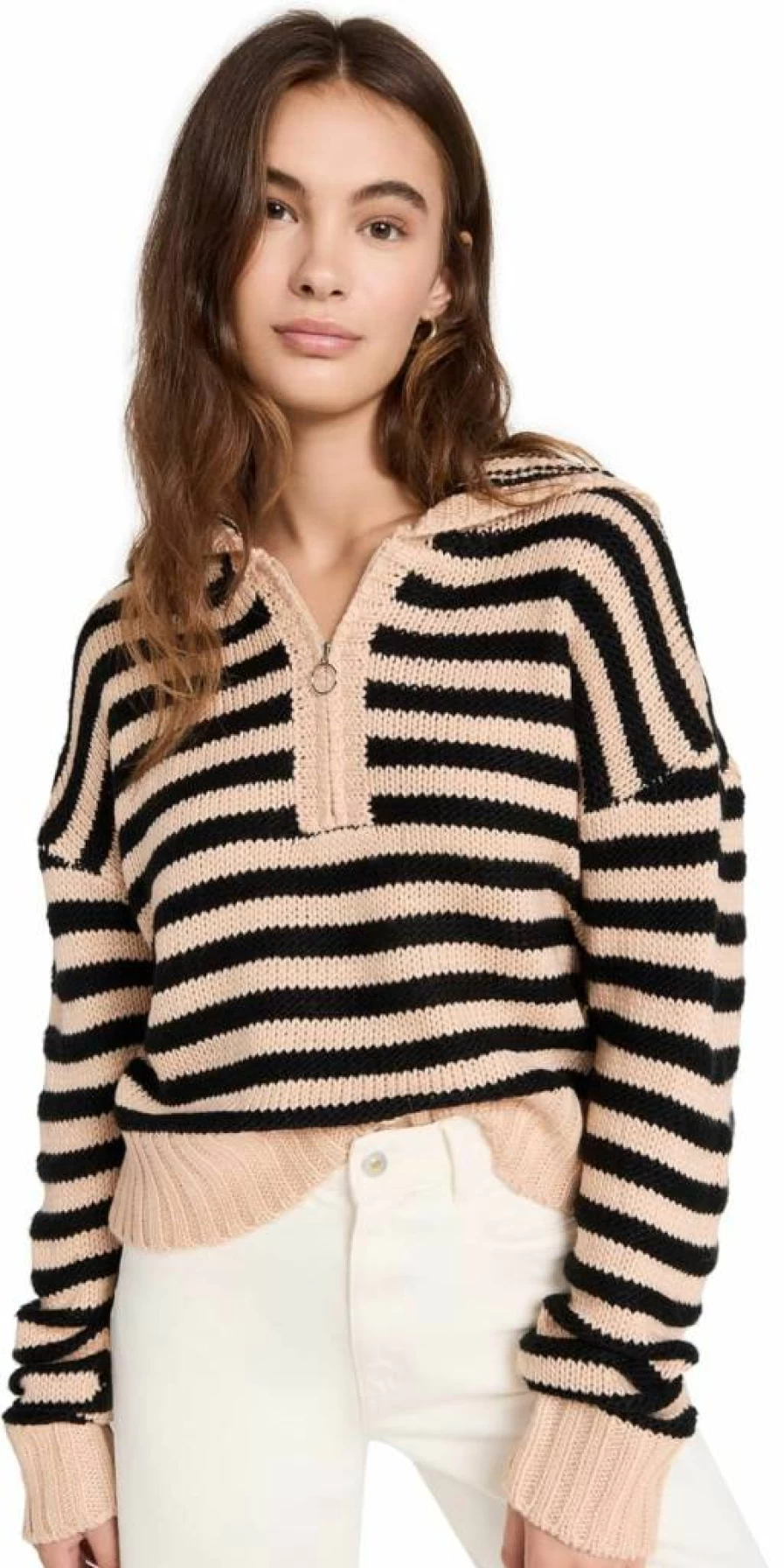 For Love & Lemons Women's Elyse Knit Sweater - Soft Feminine Pullover for Casual & Dressy Outfits