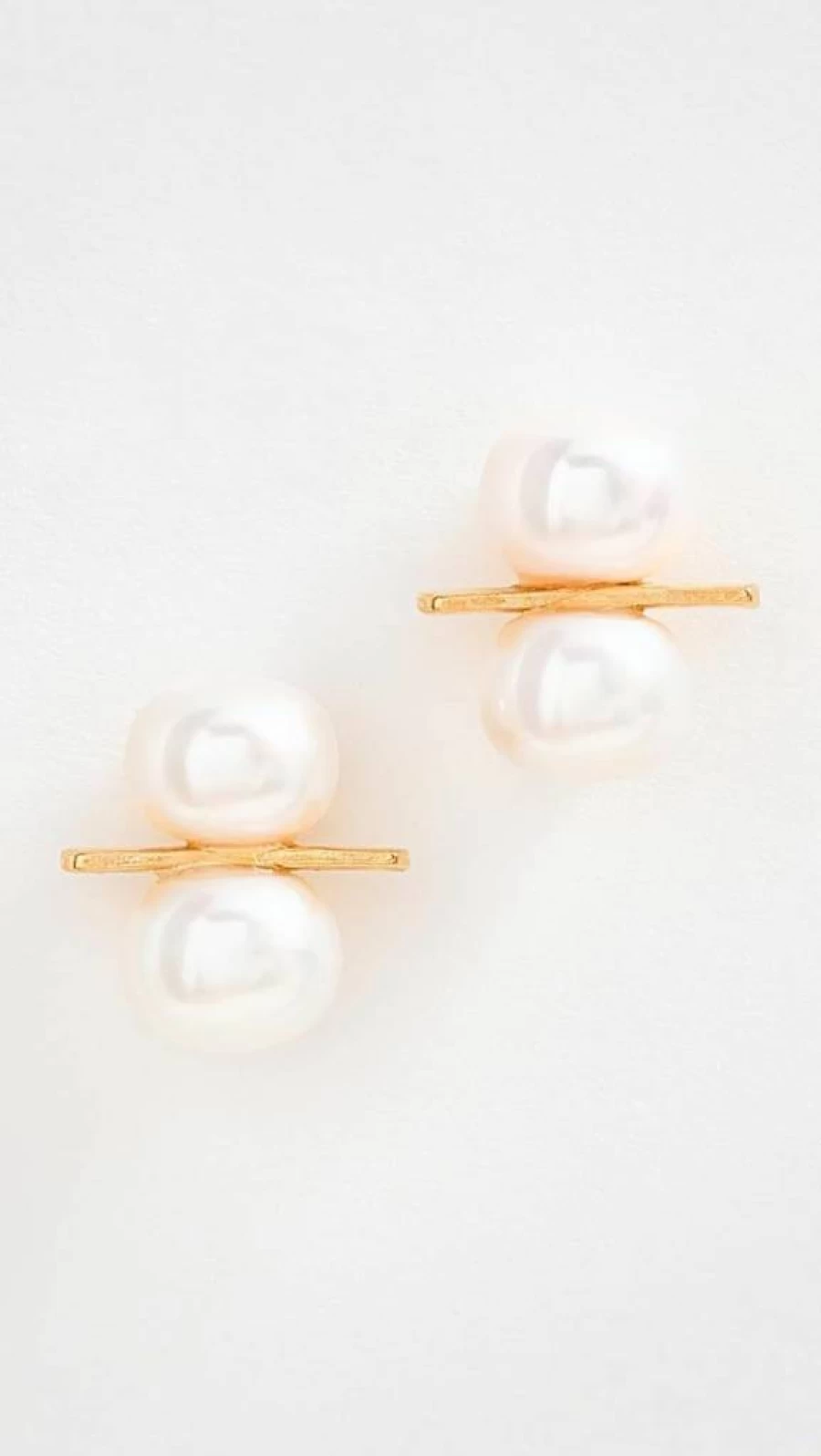 Brinker + Eliza Women's Mallow Stud Earrings - Chic Gold-Tone Studs with Elegant Detail