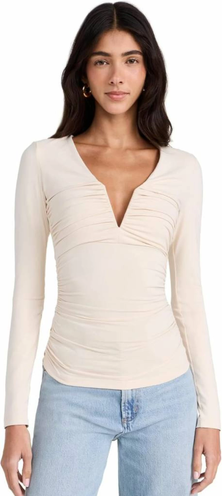 Susana Monaco Women's V-Neck Long Sleeve Blouse - Elegant Casual Tops for Women