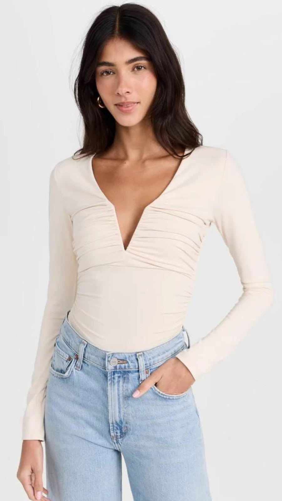 Susana Monaco Women's V-Neck Long Sleeve Blouse - Elegant Casual Tops for Women