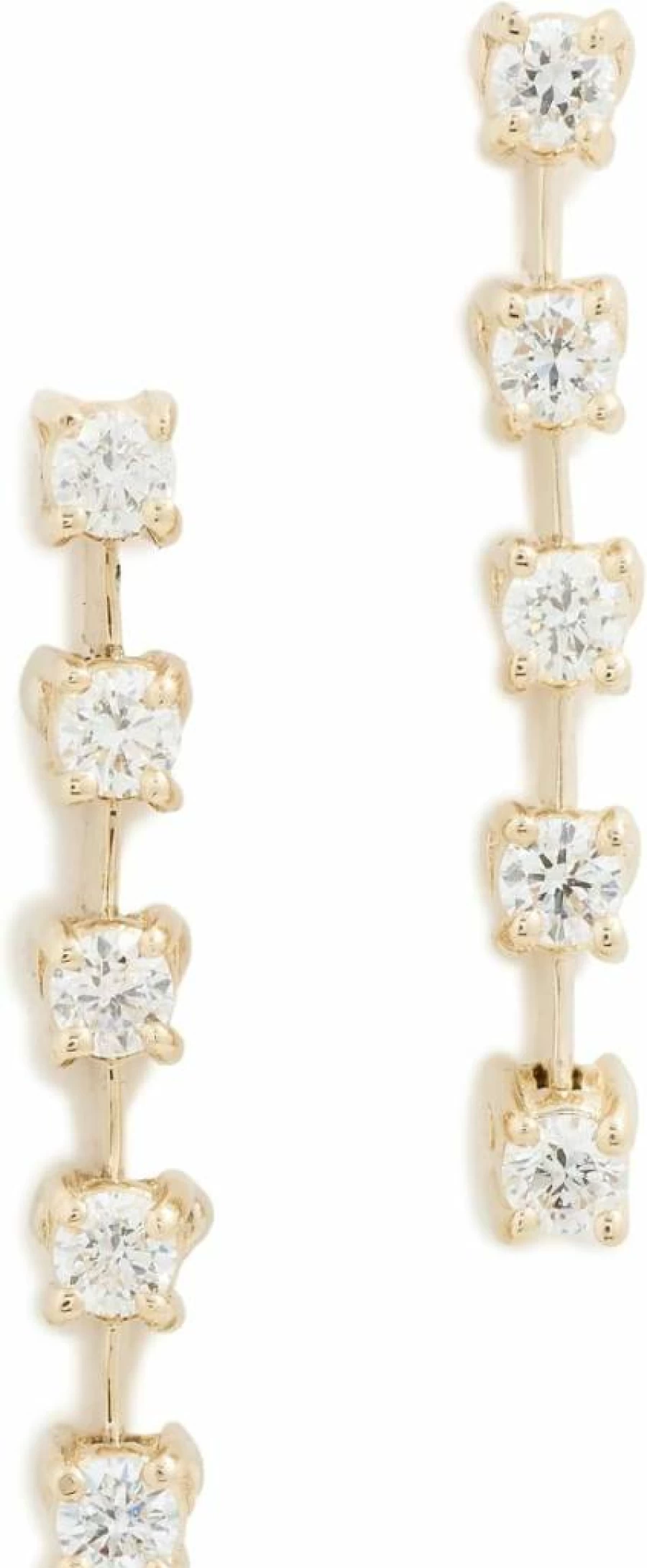 ZOE CHICCO 14K Gold Diamond Tennis Drop Earrings for Women - Prong Set Dangle Earrings