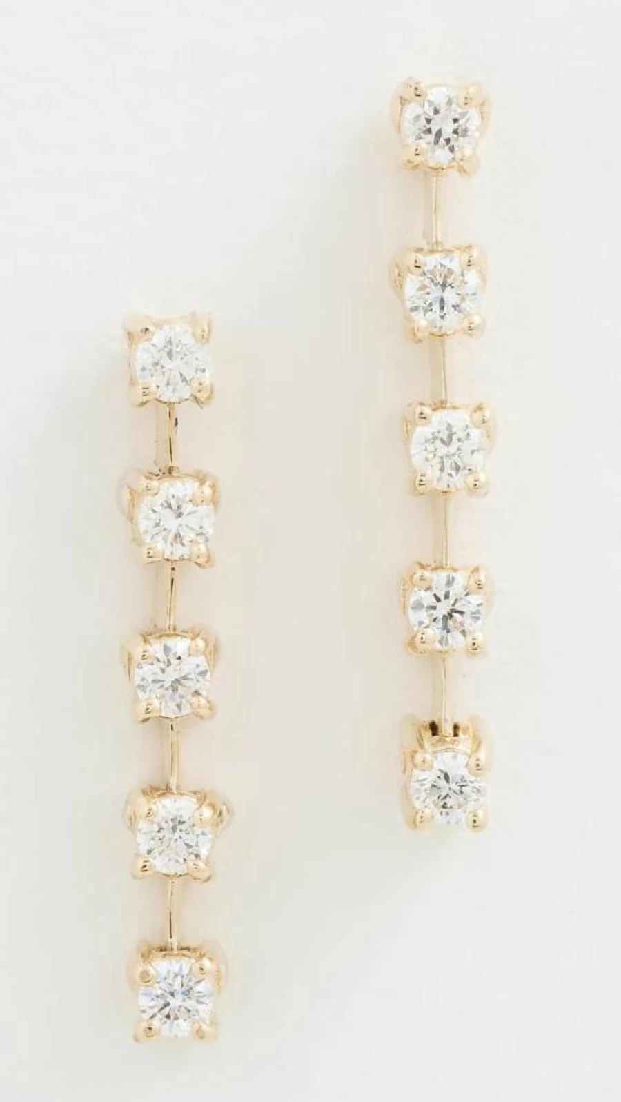 ZOE CHICCO 14K Gold Diamond Tennis Drop Earrings for Women - Prong Set Dangle Earrings
