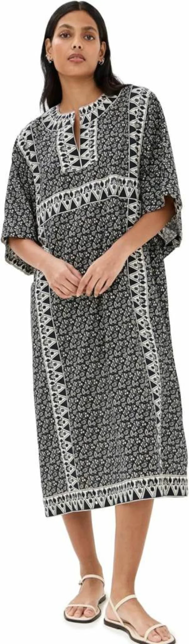 Sea Women's Panna Color Block Caftan - Summer Beach Cover-Up Dress