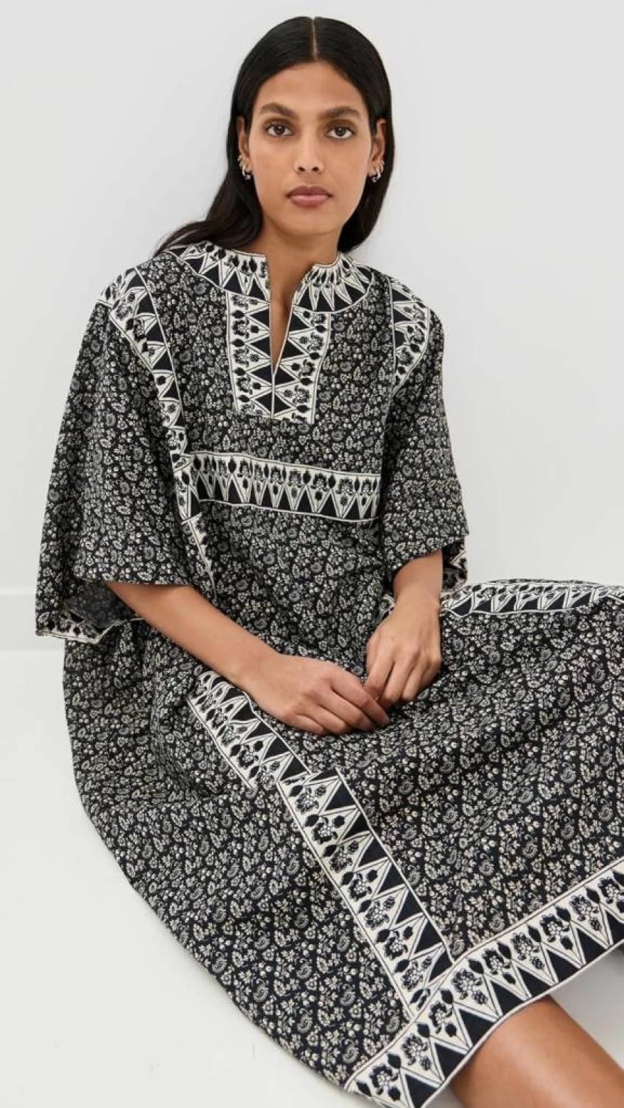 Sea Women's Panna Color Block Caftan - Summer Beach Cover-Up Dress