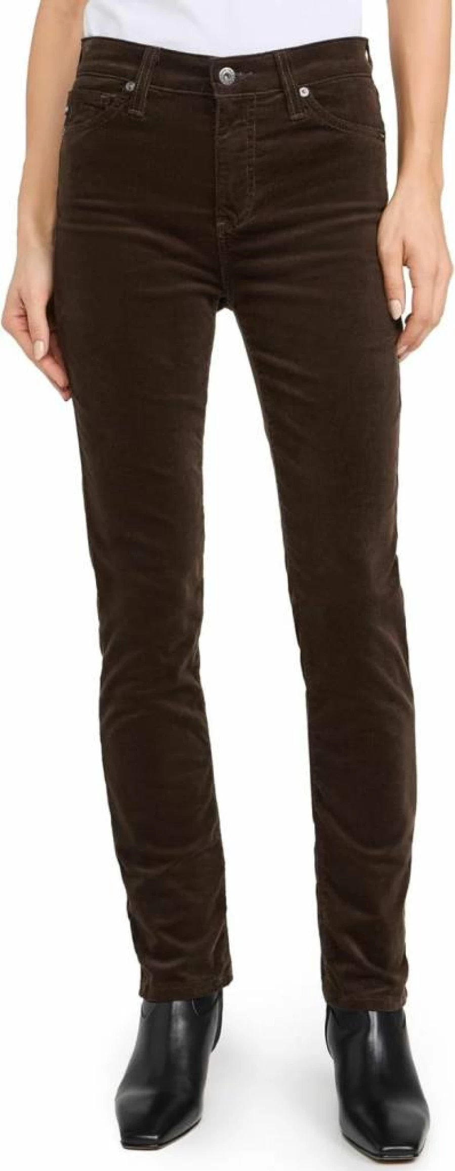 AG Adriano Goldschmied Women's Mari Mid Rise Slim Straight Leg Jeans