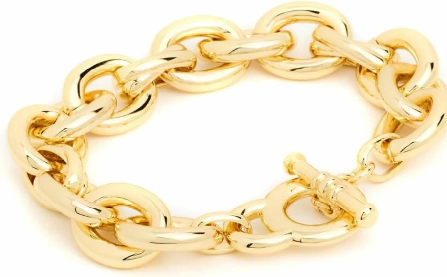 SHASHI Women's Bastille Chain Bracelet - Stylish Gold-Tone Link Bracelet for Women