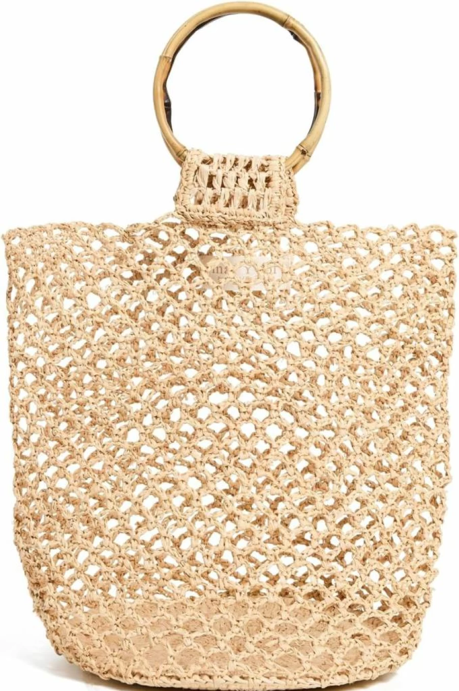 MAR Y SOL Women's Willow Bucket Bag - Stylish Handmade Straw Tote for Summer