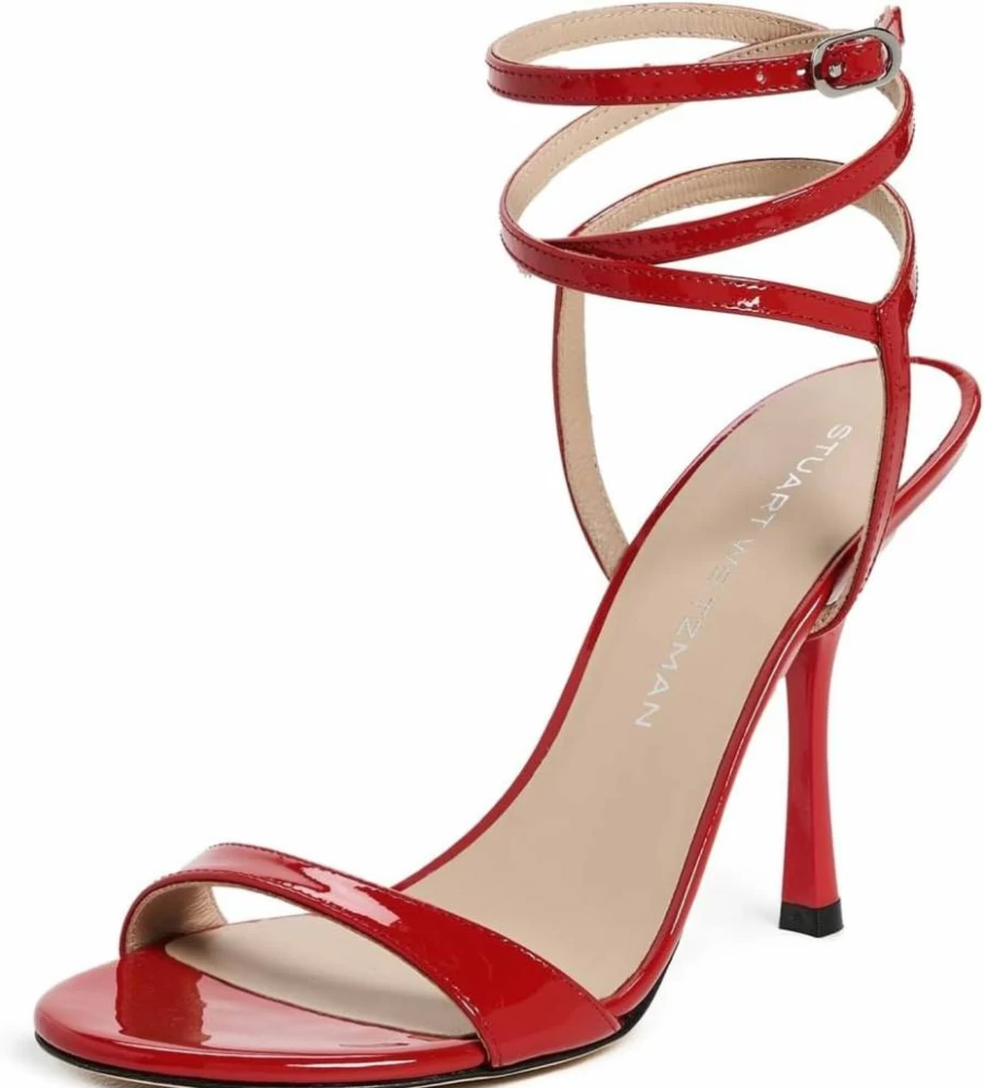 Stuart Weitzman Women's Nudist 100mm Heel Wrap Strappy Sandals