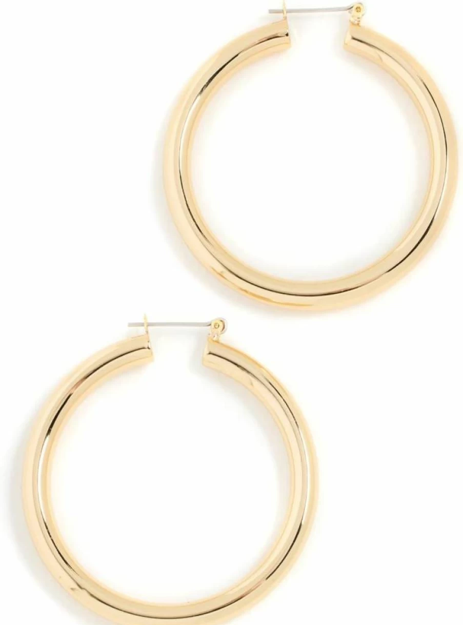 LUV AJ Women's Amalfi Tube Hoop Earrings - Minimalist Gold Earrings for Everyday Wear