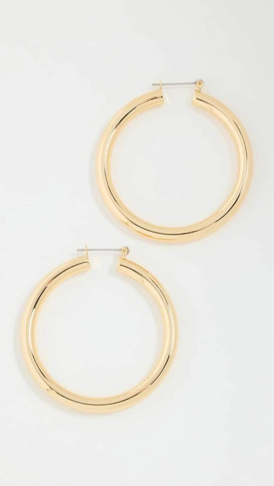 LUV AJ Women's Amalfi Tube Hoop Earrings - Minimalist Gold Earrings for Everyday Wear