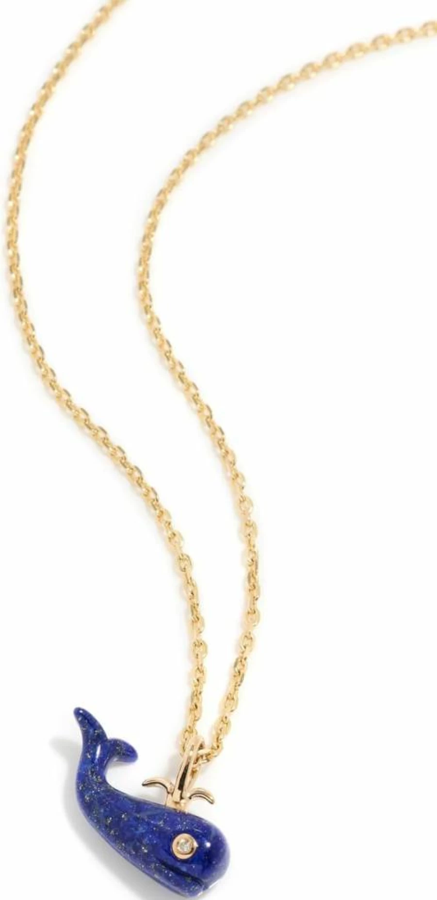 Ariel Gordon Jewelry Lapis Migrating Whale Charm Necklace for Women