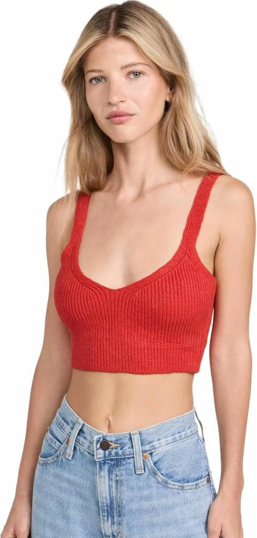Enza Costa Women's Linen Bralette - Soft Knit Comfort Wireless Bra