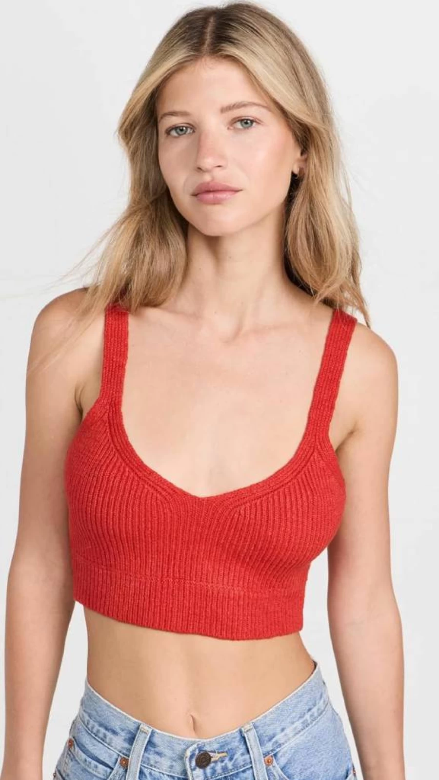 Enza Costa Women's Linen Bralette - Soft Knit Comfort Wireless Bra