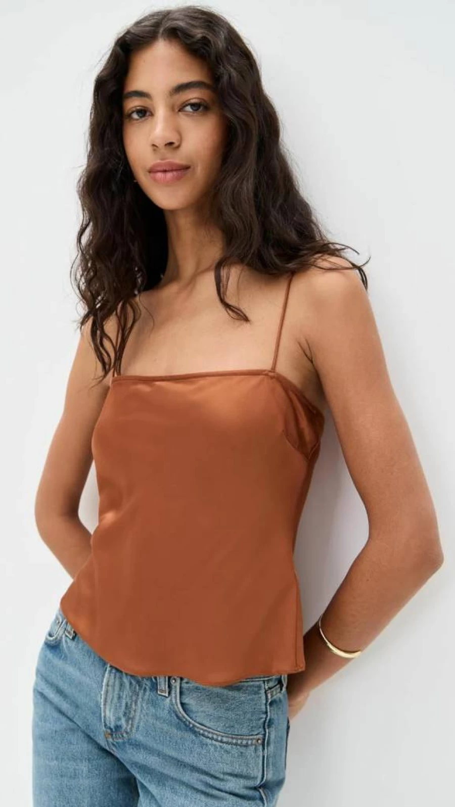 Good American Women's Satin Camisole Top - Sleek & Comfortable Sleepwear & Loungewear