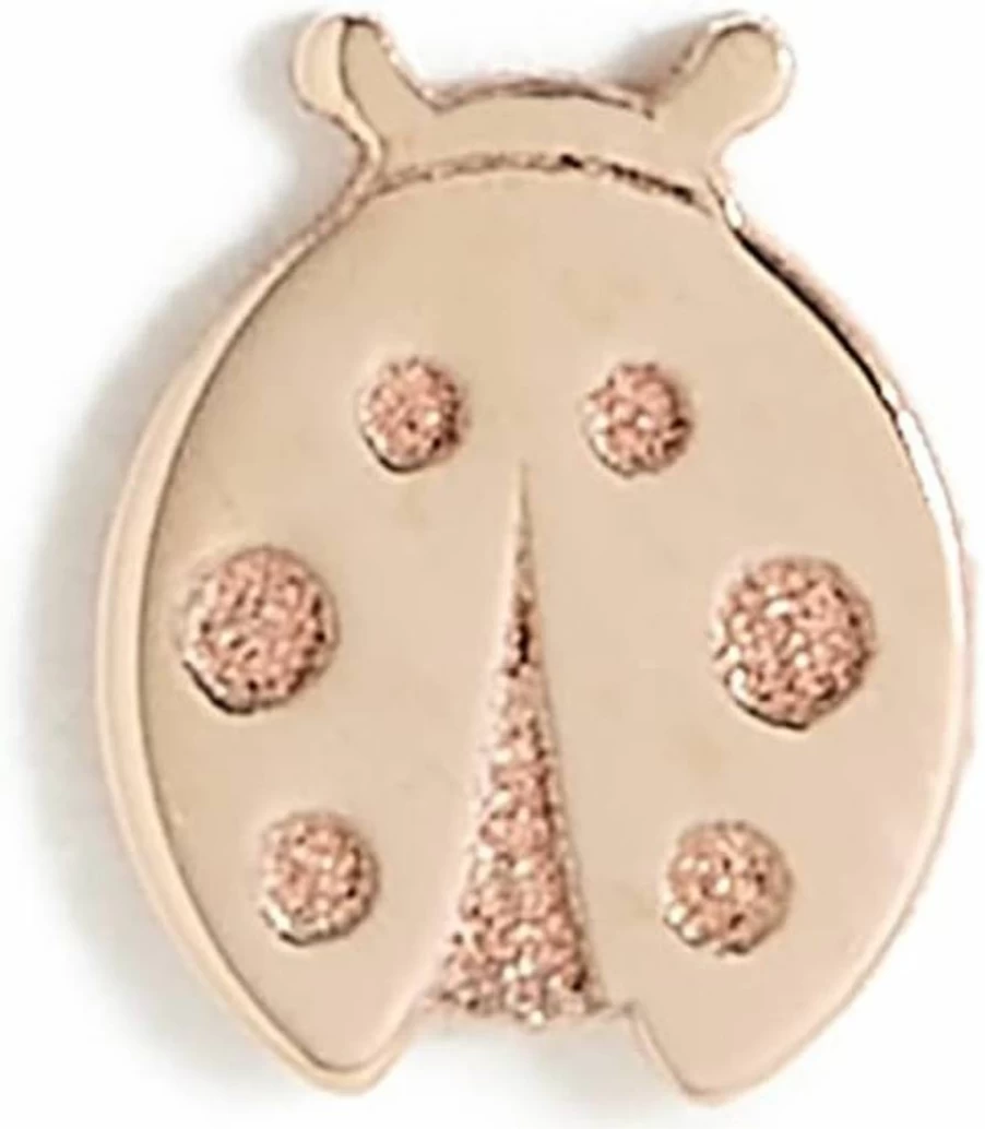 ZOE CHICCO 14K Yellow Gold Tiny Ladybug Stud Earrings for Women