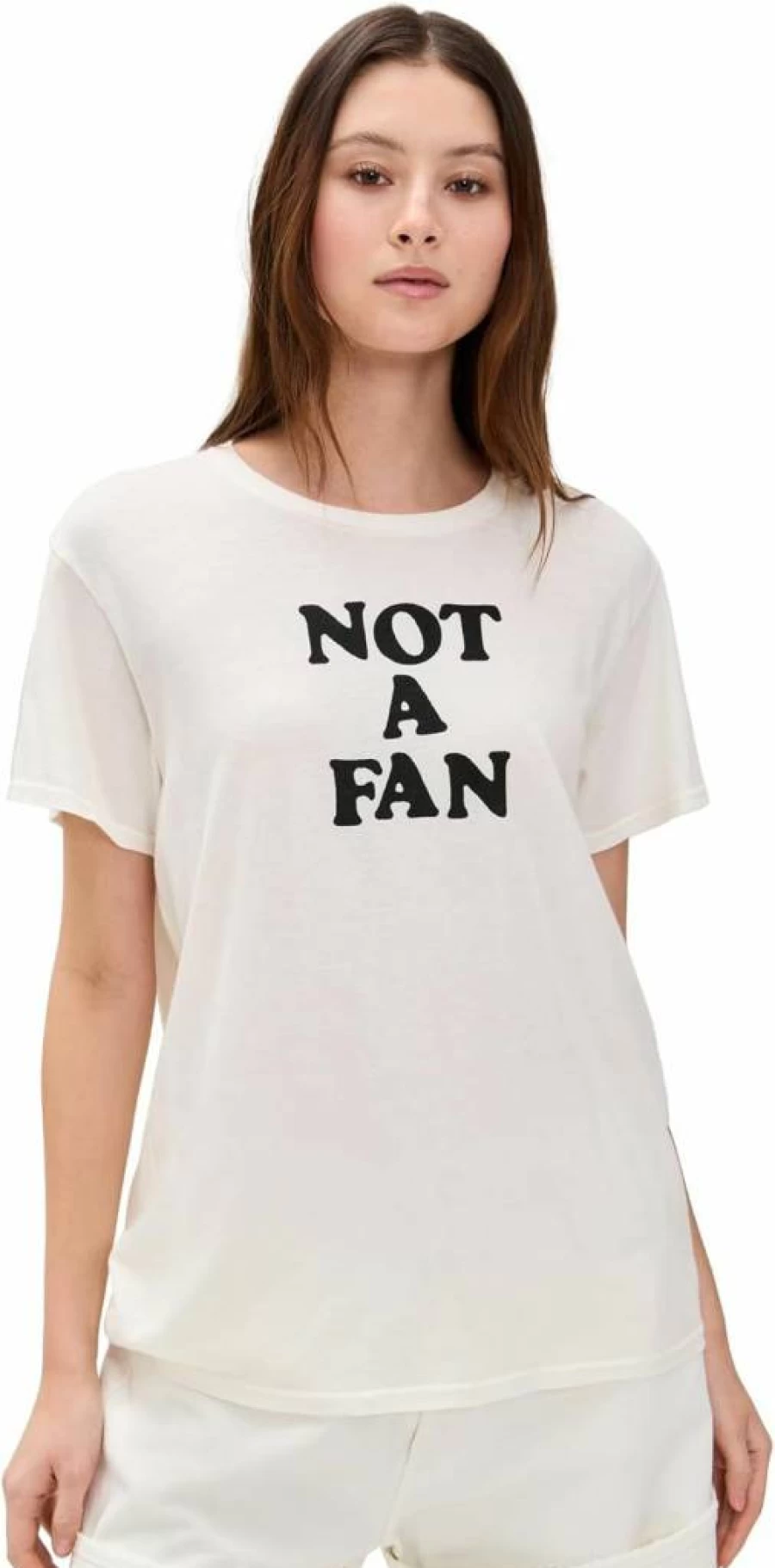 R13 Women's Not A Fan Graphic Tee - Vintage Inspired Cotton T-Shirt