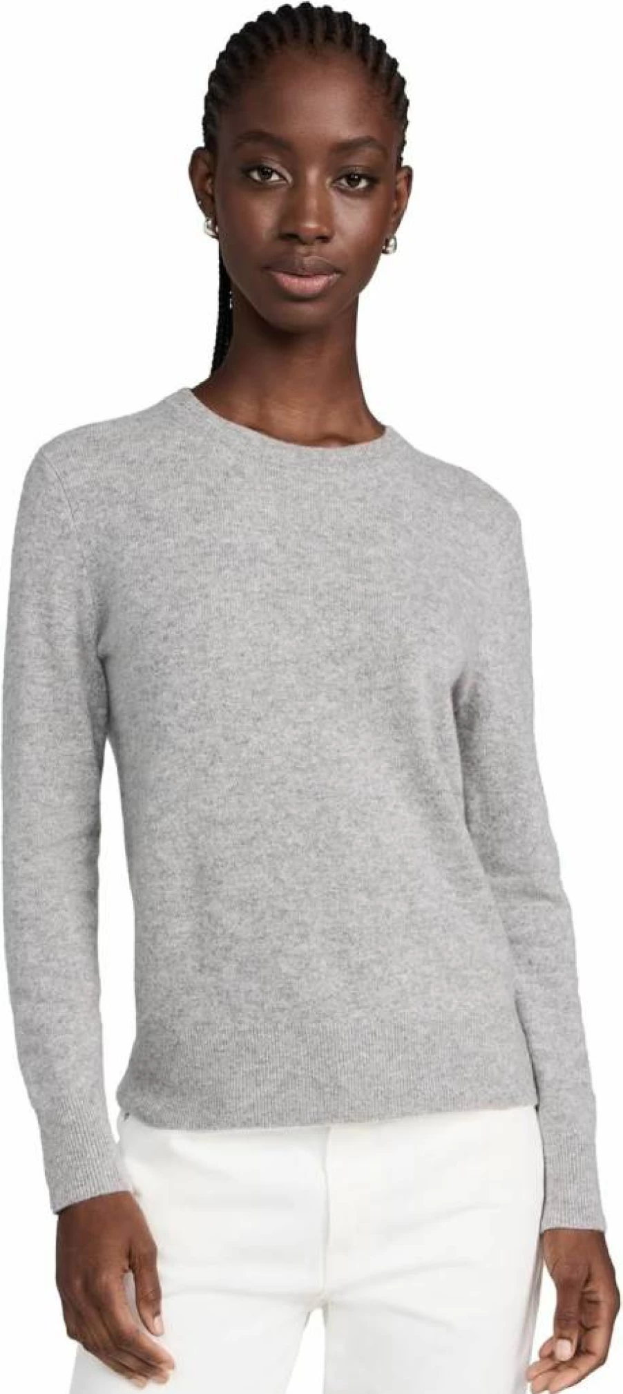 White + Warren Women's 100% Cashmere Crewneck Sweater - Luxurious Soft Pullover for Women