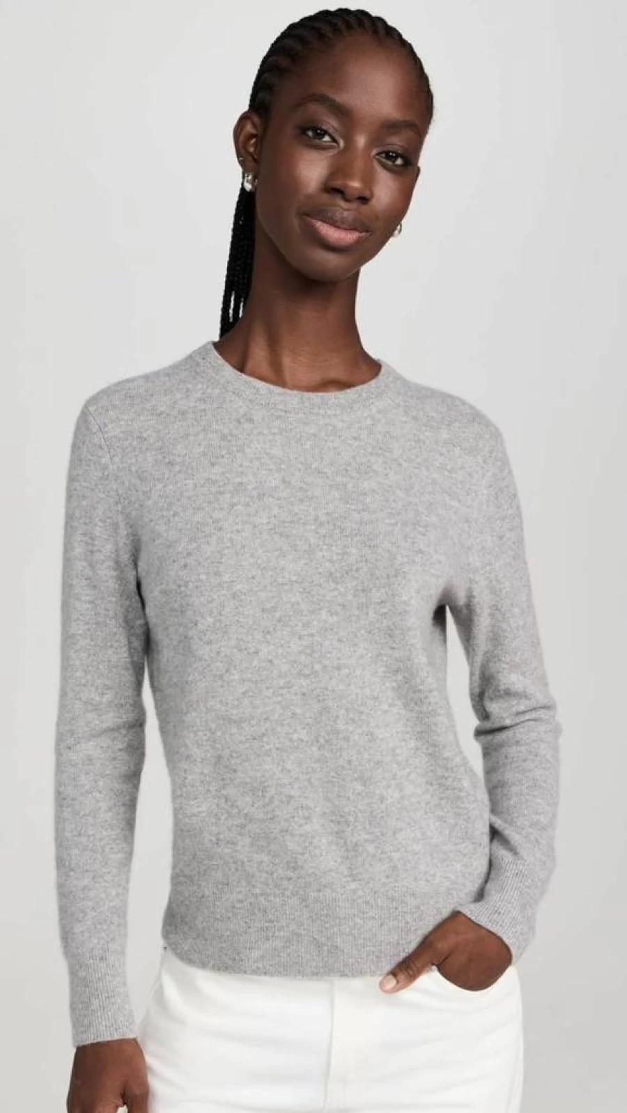 White + Warren Women's 100% Cashmere Crewneck Sweater - Luxurious Soft Pullover for Women