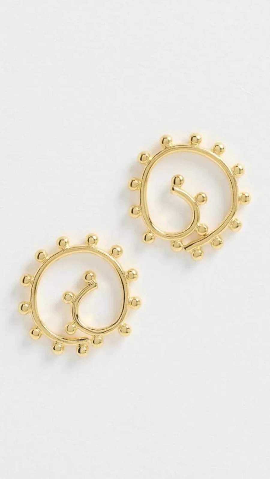 Brinker & Eliza Women's Curly Hoop Earrings - Sterling Silver Elegant Curled Design