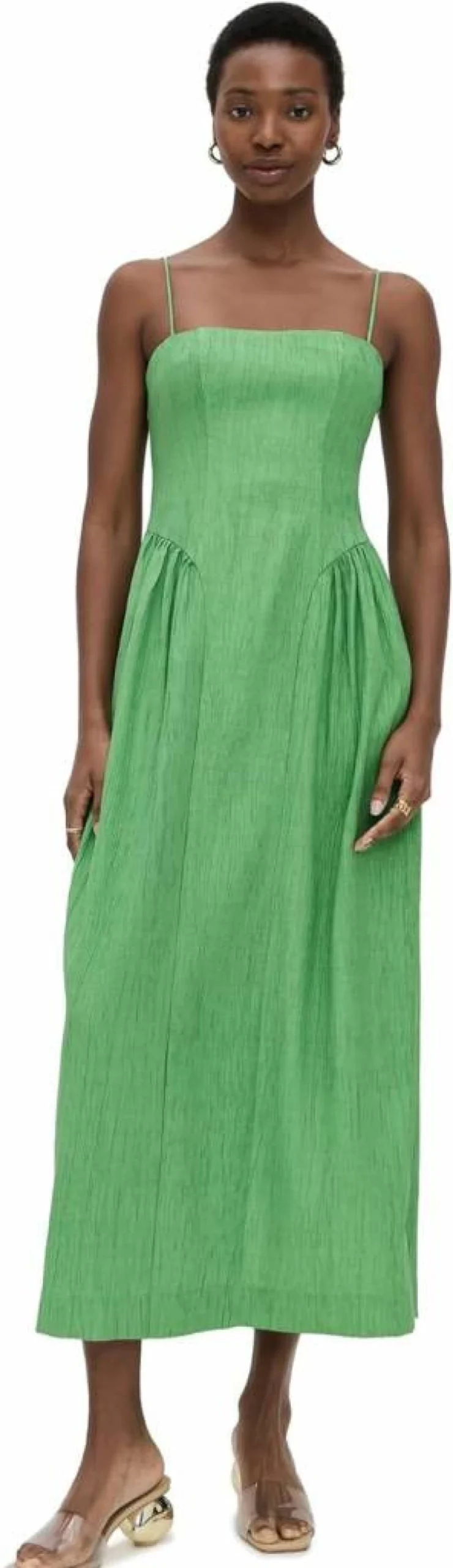 AMUR Women's Trinity Midi Dress - Elegant Floral Print Summer Dress