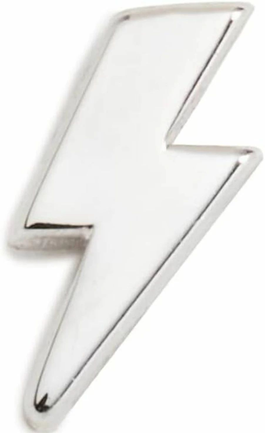 ZOE CHICCO 14K White Gold Tiny Lightning Bolt Stud Earrings for Women