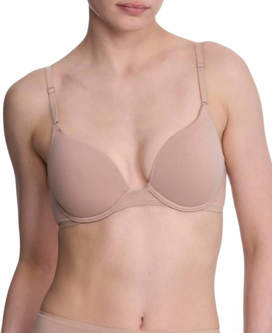 Natori Women's Bliss Cotton Convertible T-Shirt Bra - Comfortable Wireless Everyday Bra with Adjustable Straps