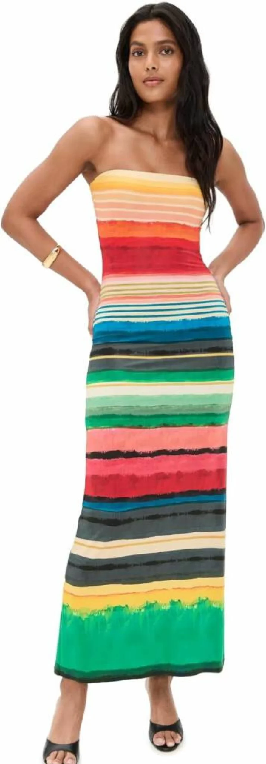 Alice + Olivia Delora Strapless Long Maxi Dress for Women - Elegant Formal Gown