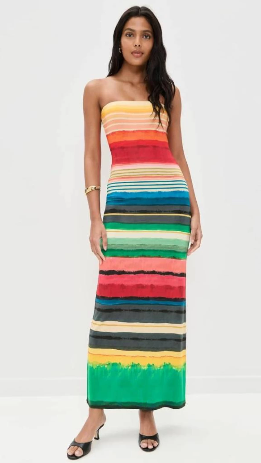 Alice + Olivia Delora Strapless Long Maxi Dress for Women - Elegant Formal Gown