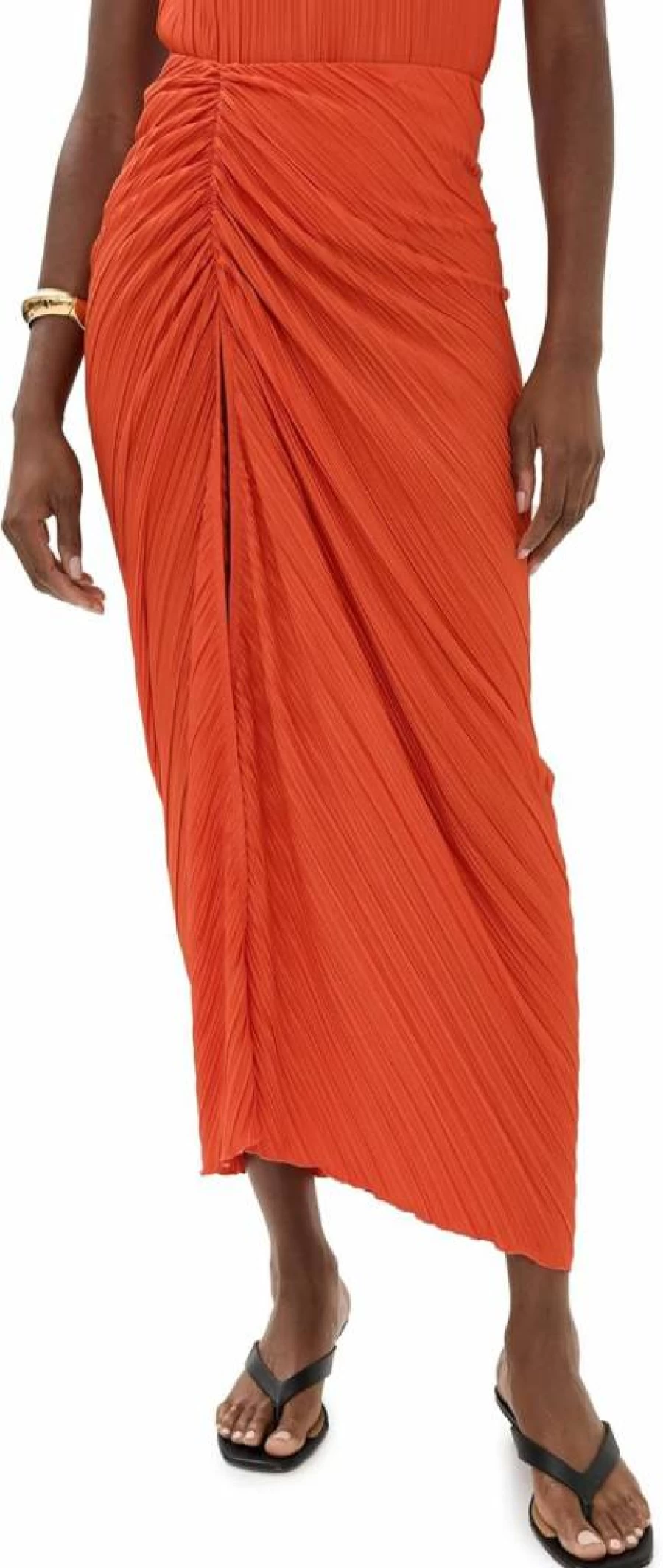 Good American Women's Plisse Maxi Sarong Skirt - Stylish Beach Cover-Up & Summer Wrap