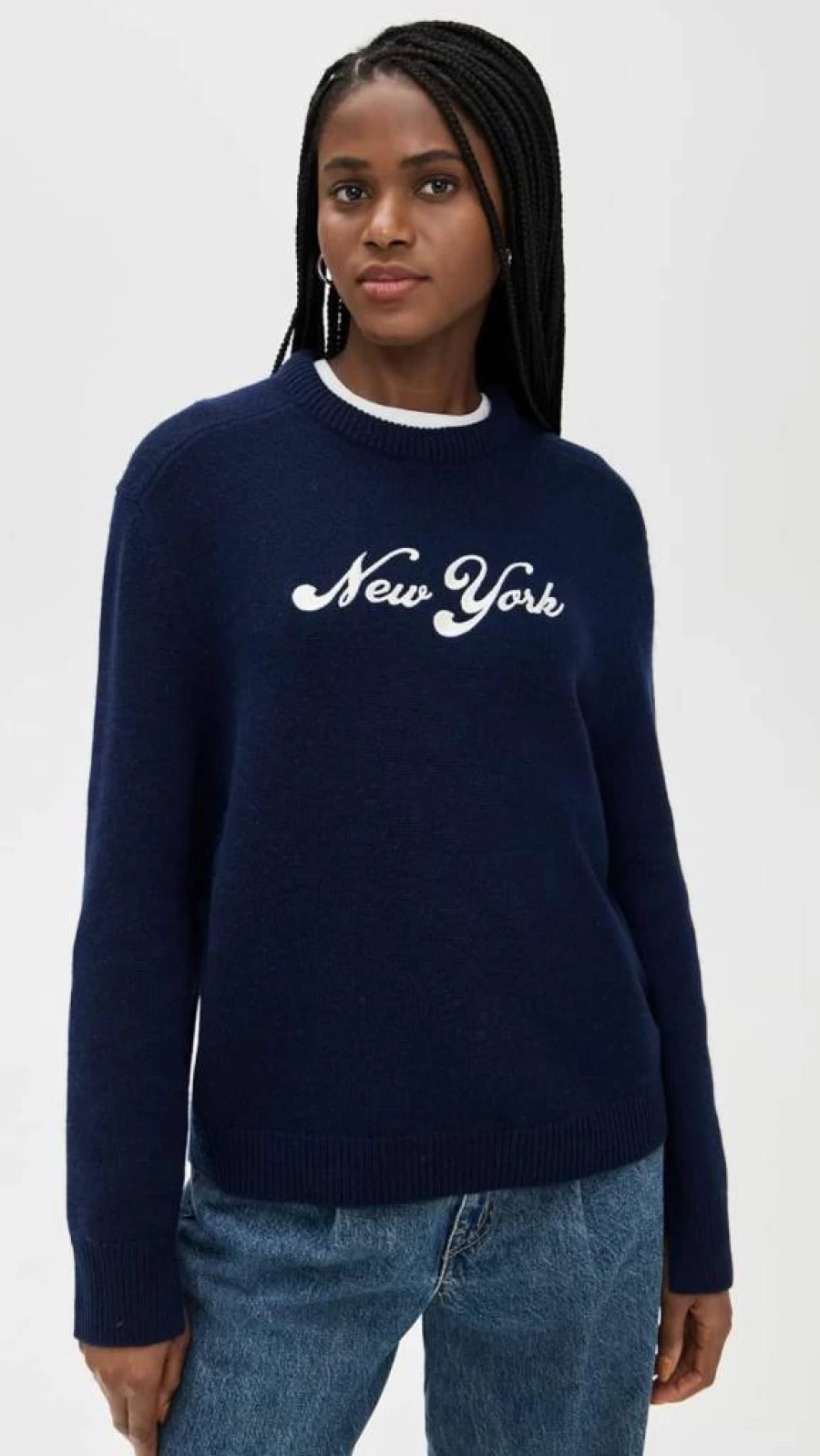 KULE Women's New York V-Neck Sweater - Classic Knit Pullover for Women