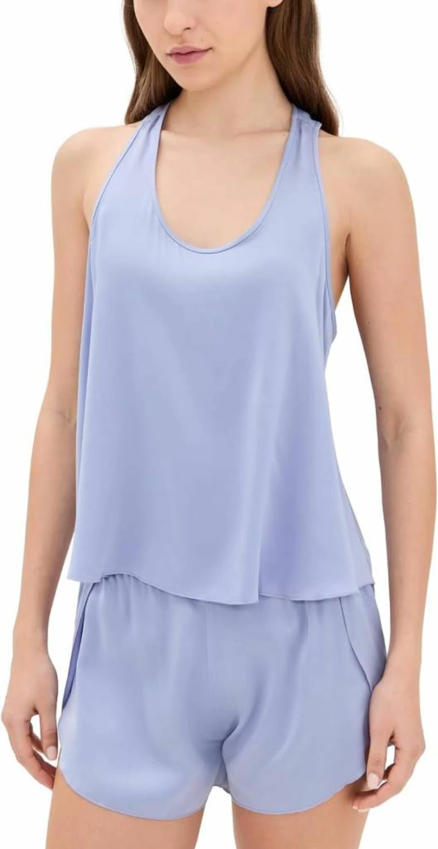 Lunya Women's Washable Silk Tulip Back Sleep Set - Comfortable & Breathable Pajamas