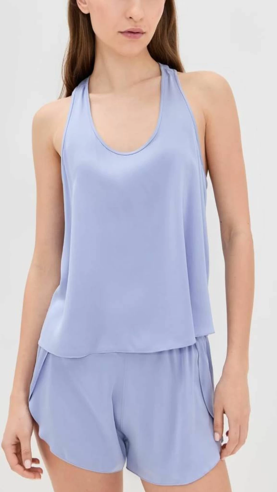 Lunya Women's Washable Silk Tulip Back Sleep Set - Comfortable & Breathable Pajamas
