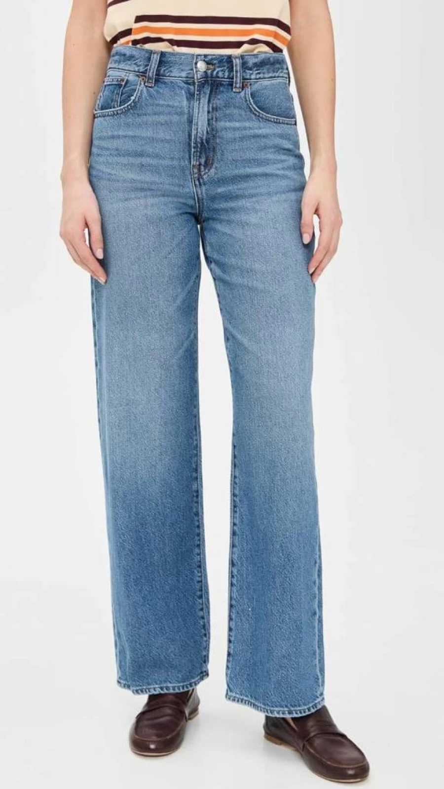 Madewell Women's Wide-Leg Airy Denim Jeans in Premium Vintage Wash
