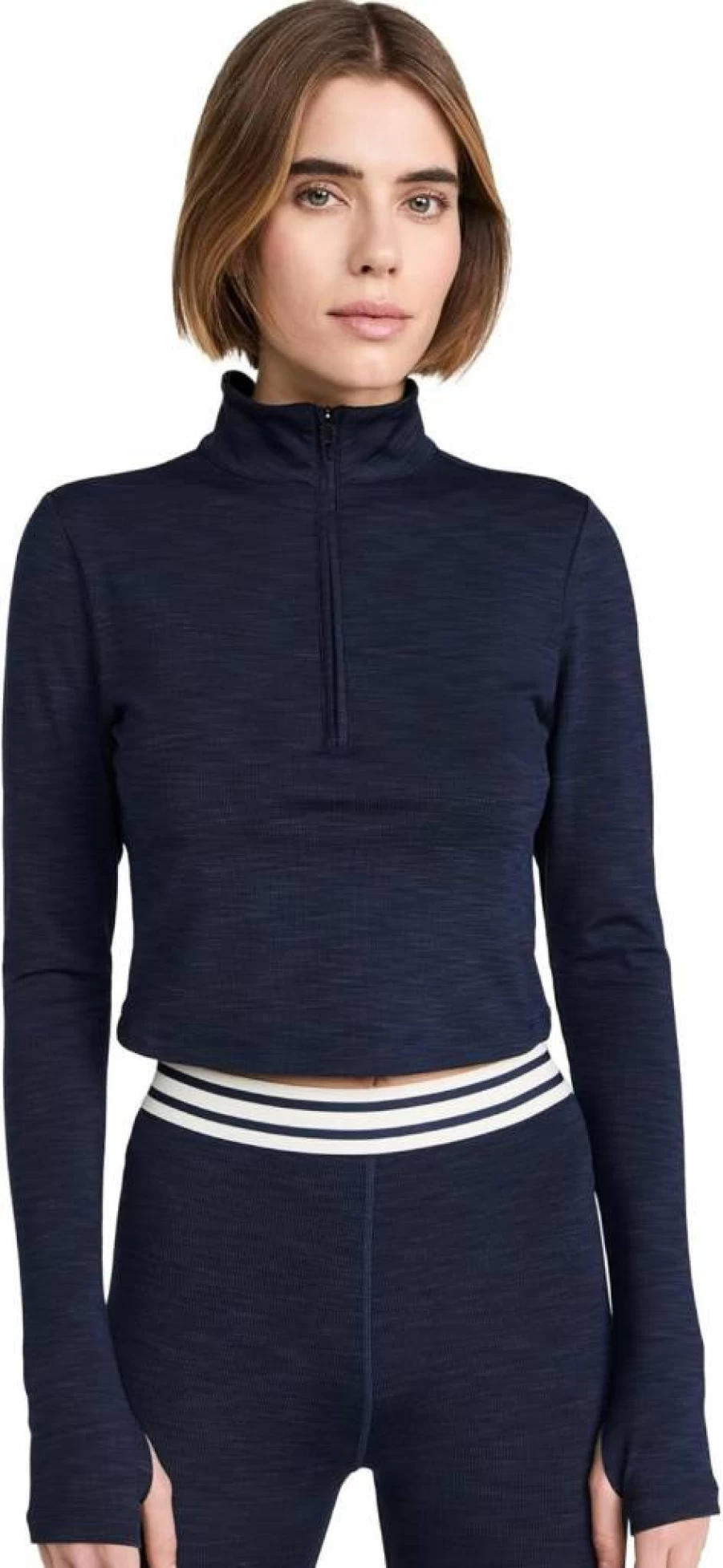 SPLITS59 Women's Stevie Active Rib Half Zip Pullover - High-Performance Workout Top for Yoga & Fitness